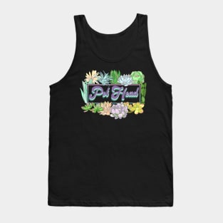 Pot Head Vintage Pattern for Succulent Lovers Tank Top